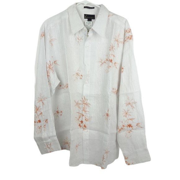 luau Other - Luau Hawaiian Floral Print Shirt 100% Linen